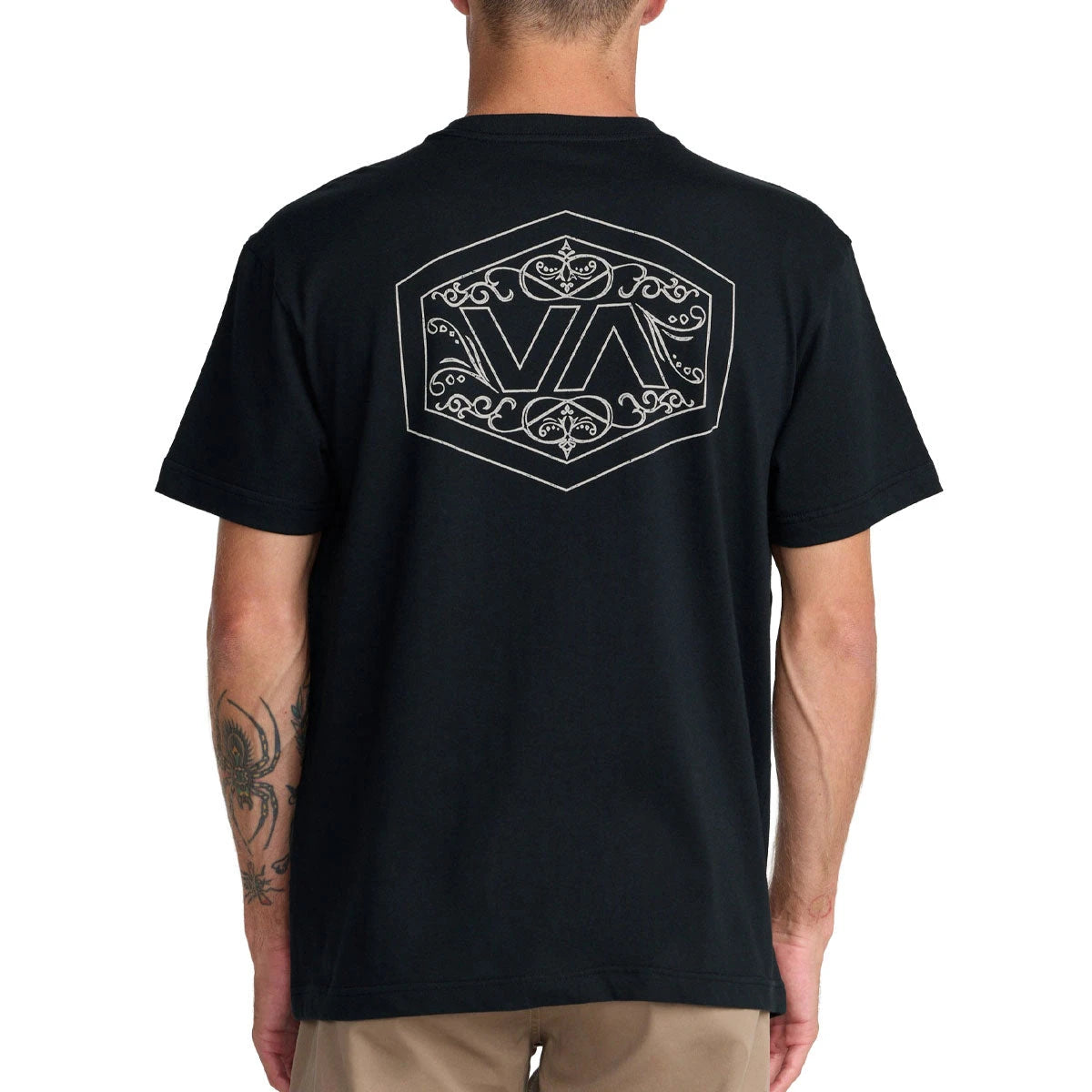 Hex Filigree SS Tee in Black