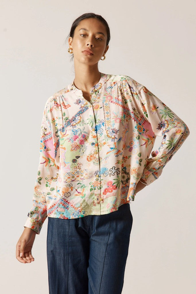 Lala Shirt in Pink Floral