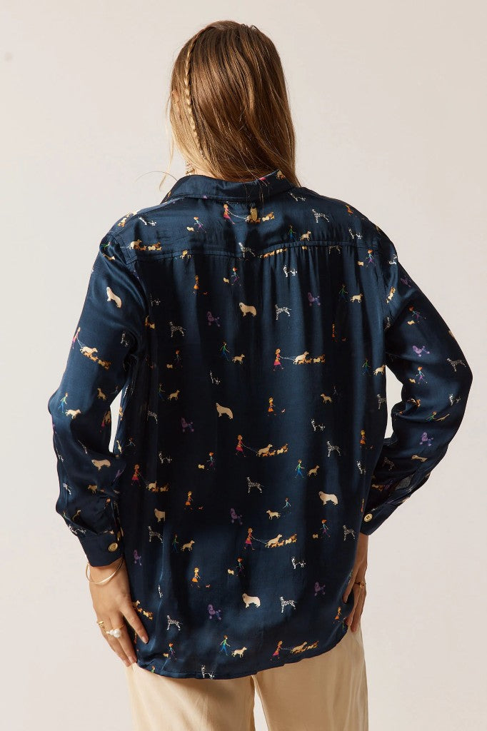 Puppy Love Shirt in Navy