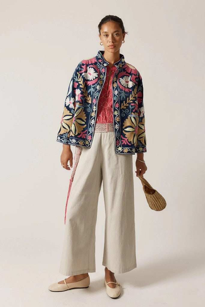 Woodstock Embroidered Jacket In Navy