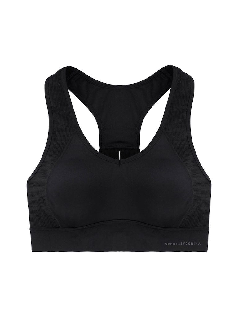 Light Padded Sports Bra in Black