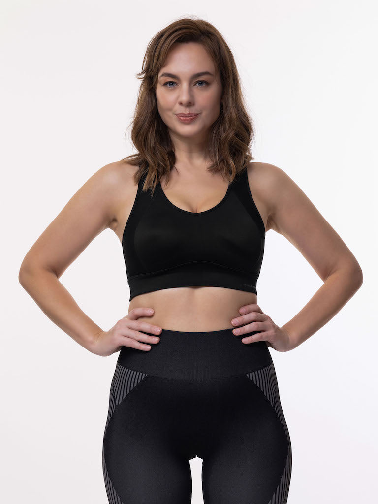 Light Padded Sports Bra in Black