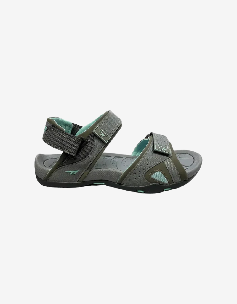 Ula Sandals in Medium Grey / Baby Blue