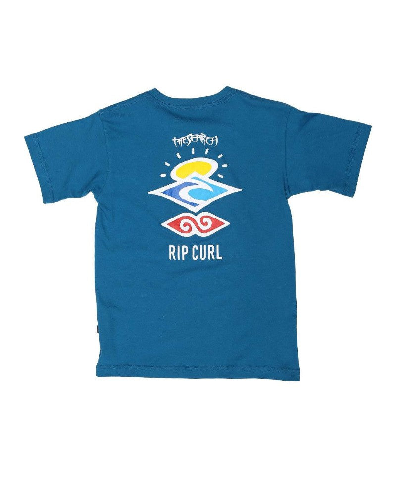 Boys Search Logo Tee in Turquoise