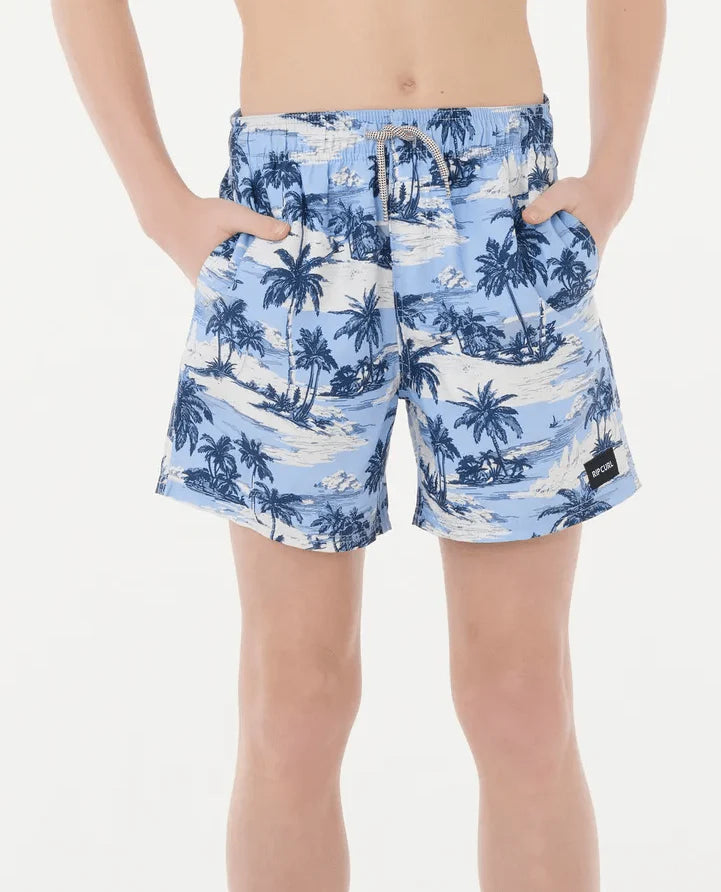 Boys Tropic Dreams Volley in Spray Blue