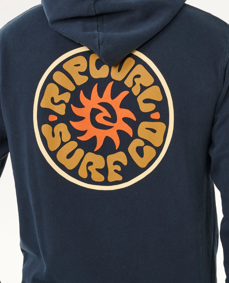 Pacific Rinse Fleece Hoodie in Dark Navy