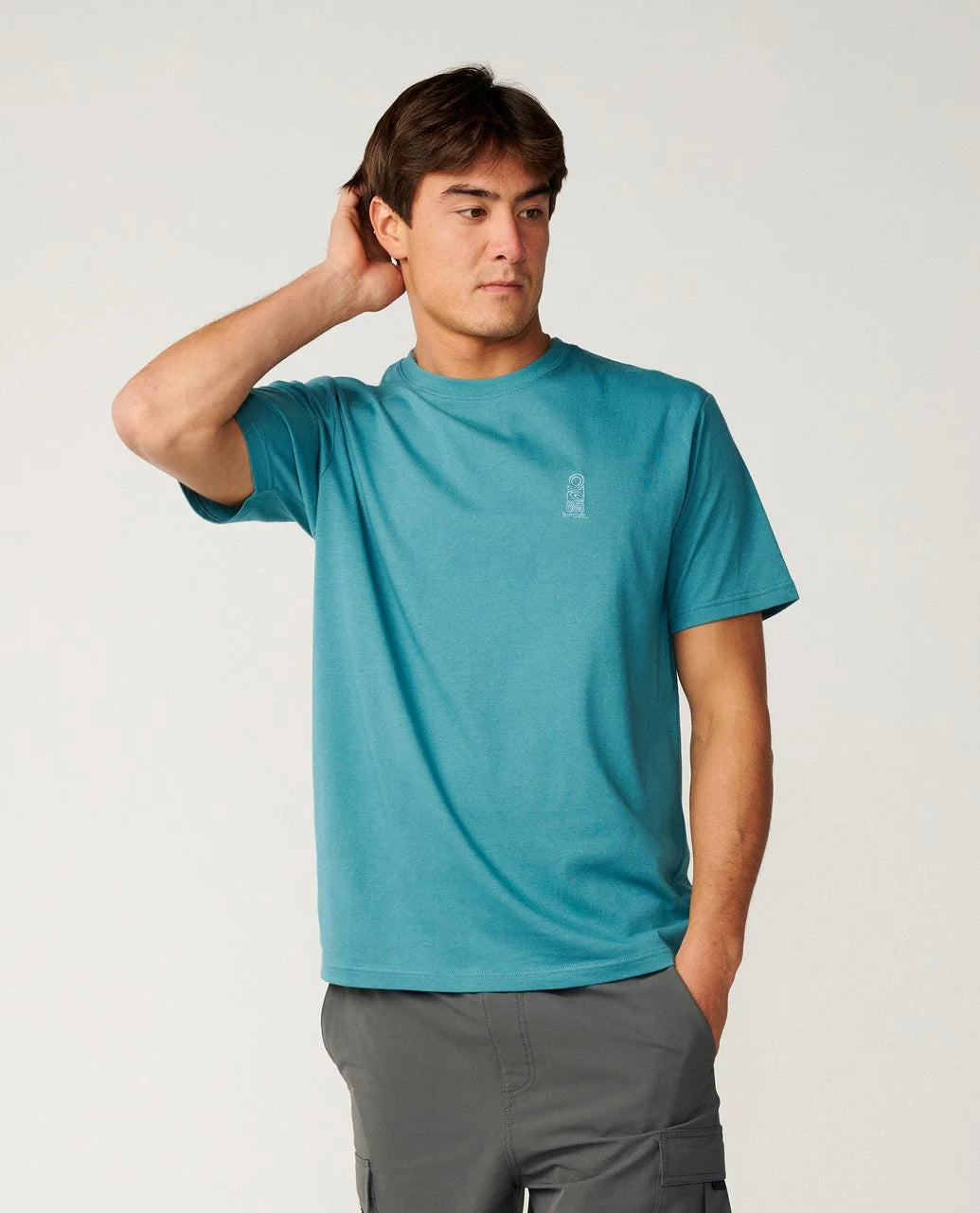 S-Series Vapor Cool Embroidered Tee in Dusty Jade