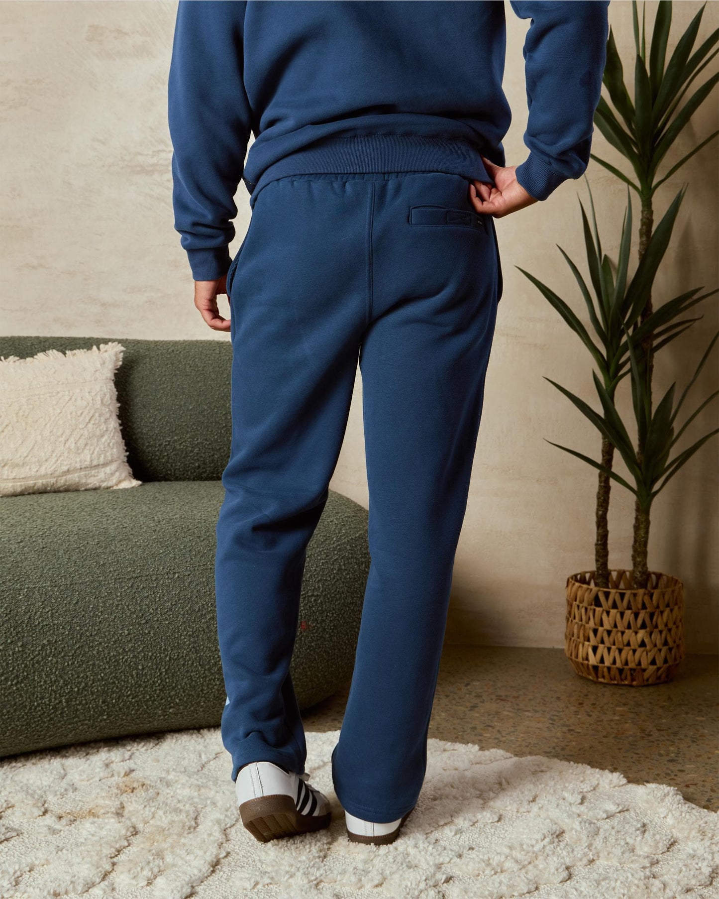 Stapler Track Pants in Washed Navy