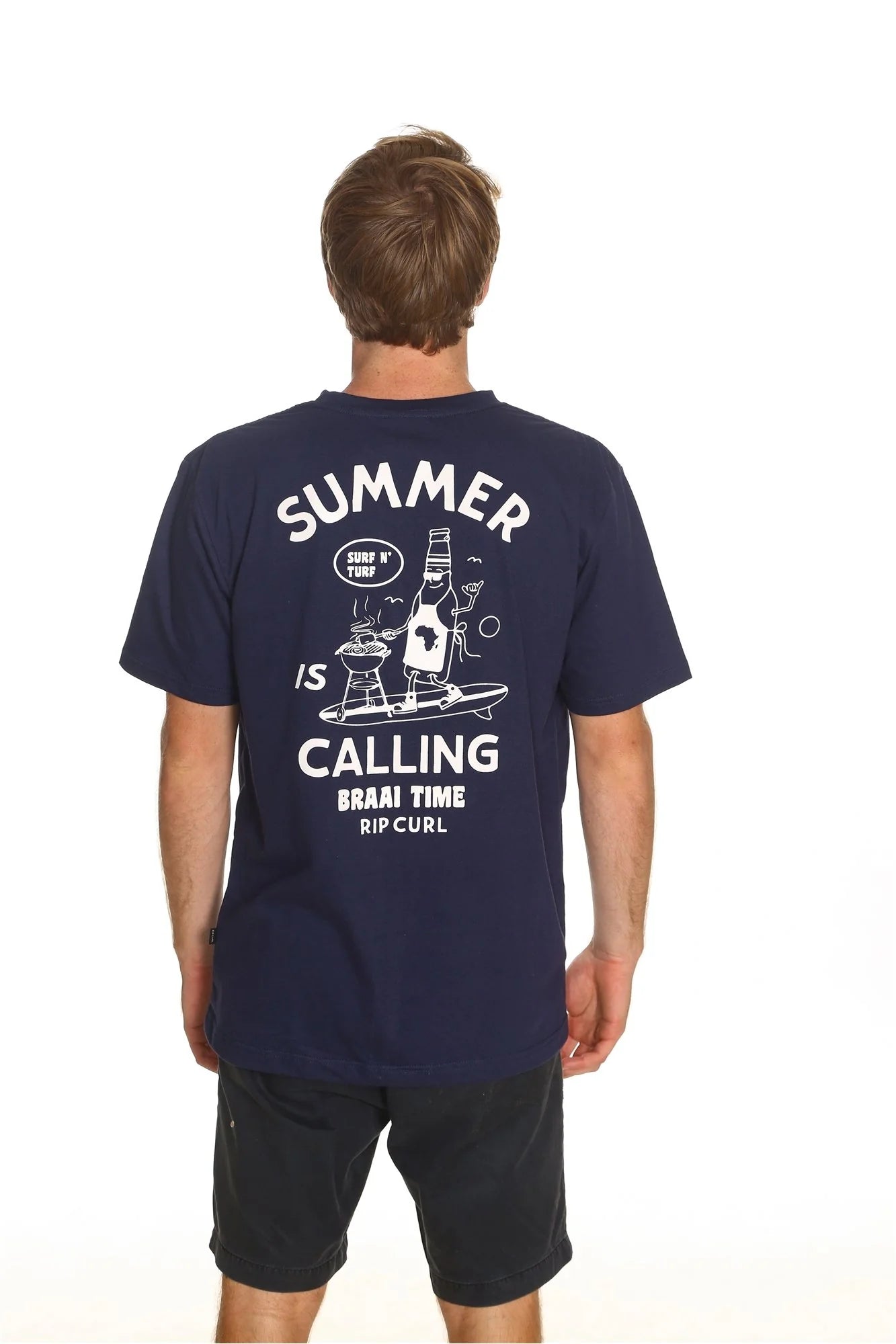 Summer Is Calling Tee in Navy