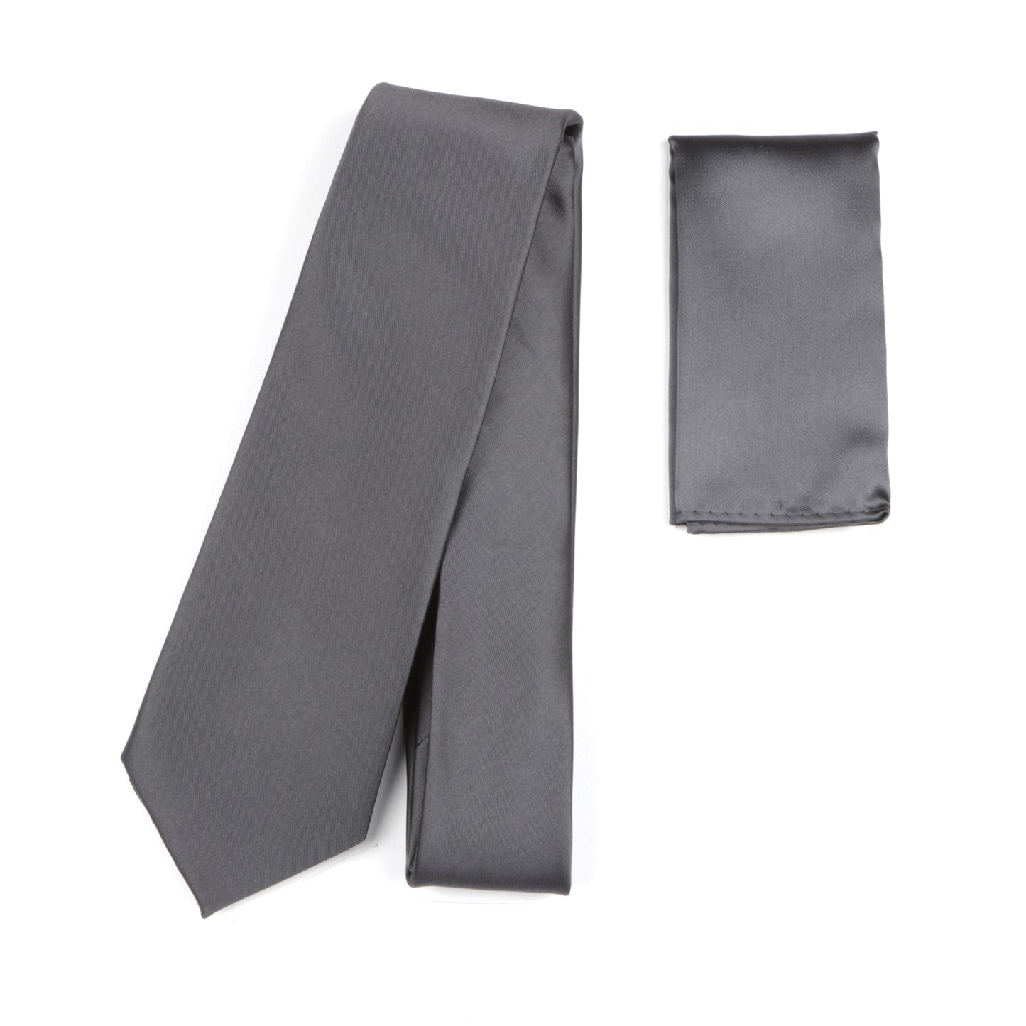 Classic Plain Tie in Charcoal Grey