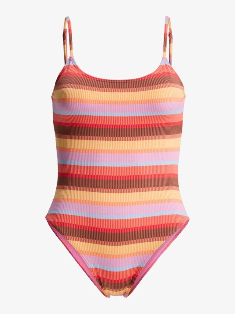 Sunset Stripe One Piece in Pink Cosmos