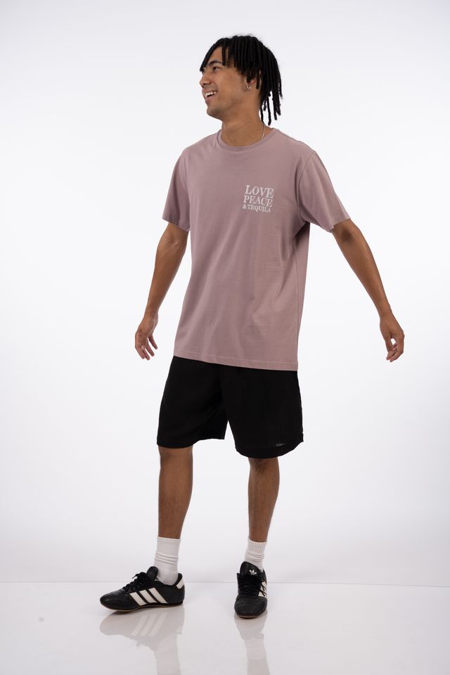Love & Tequila SS Tee in Purple Chalk