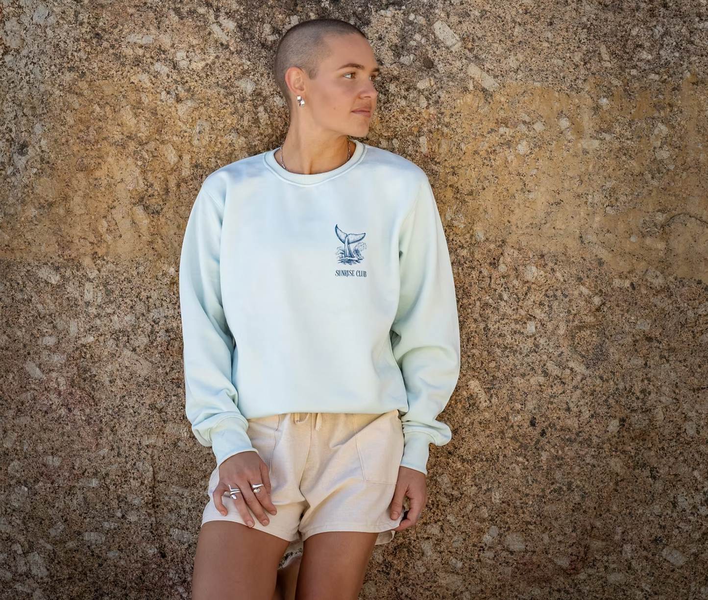 Sunrise Club Sweater in Sky