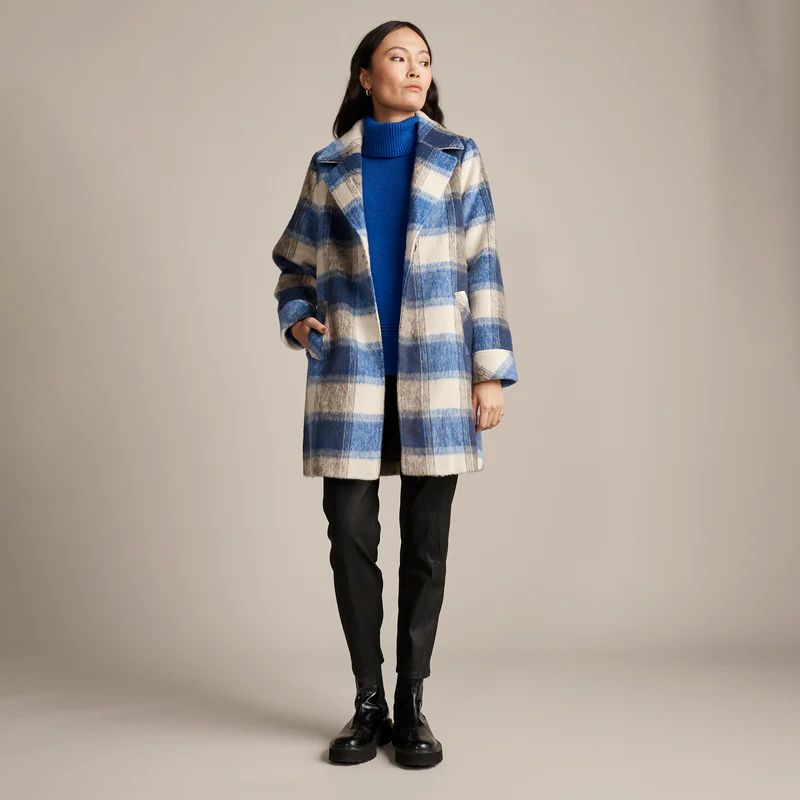 Tuck Detail Rib Knit Sweater in Azure