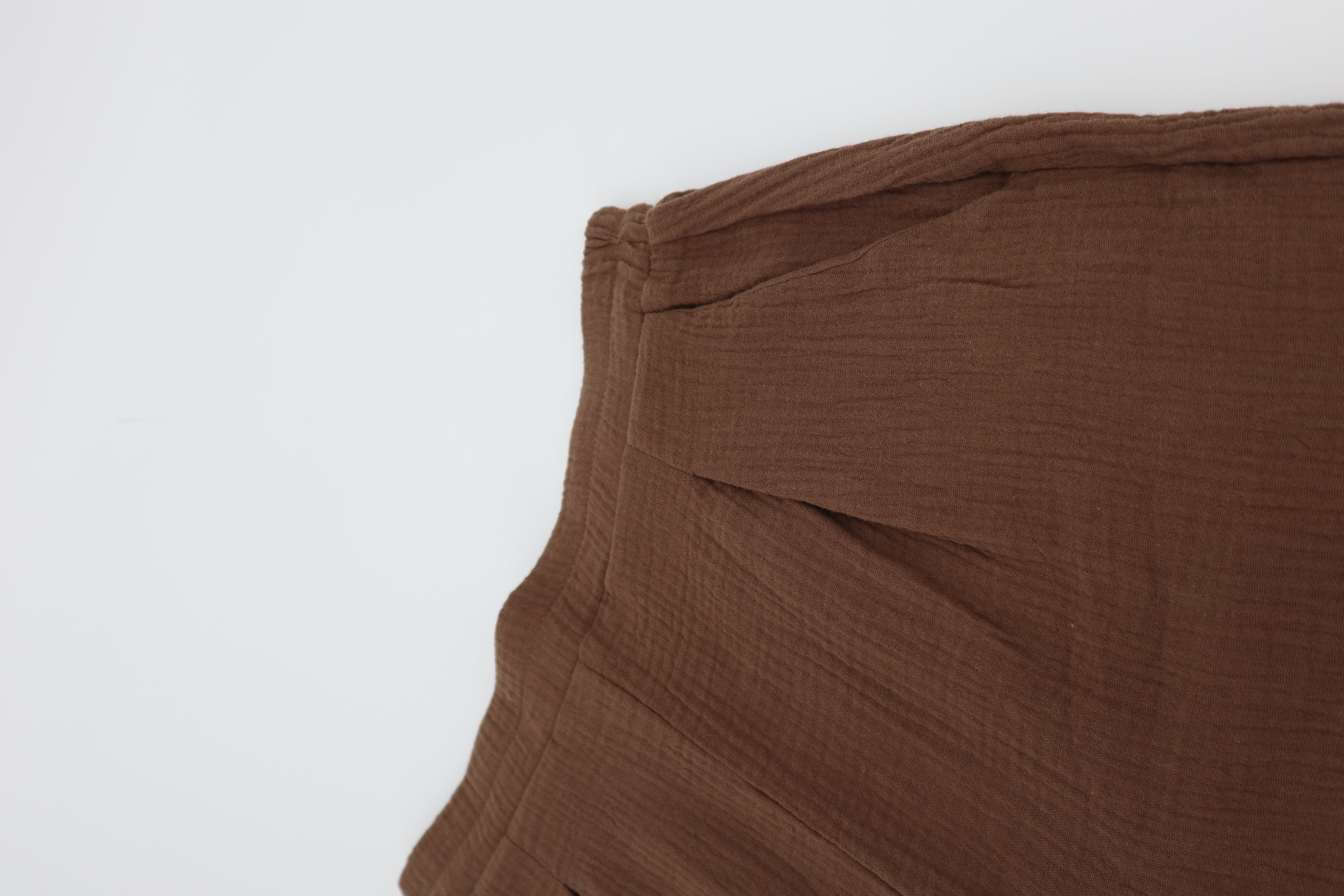 Alessia Classic Cotton Shorts in Chocolate