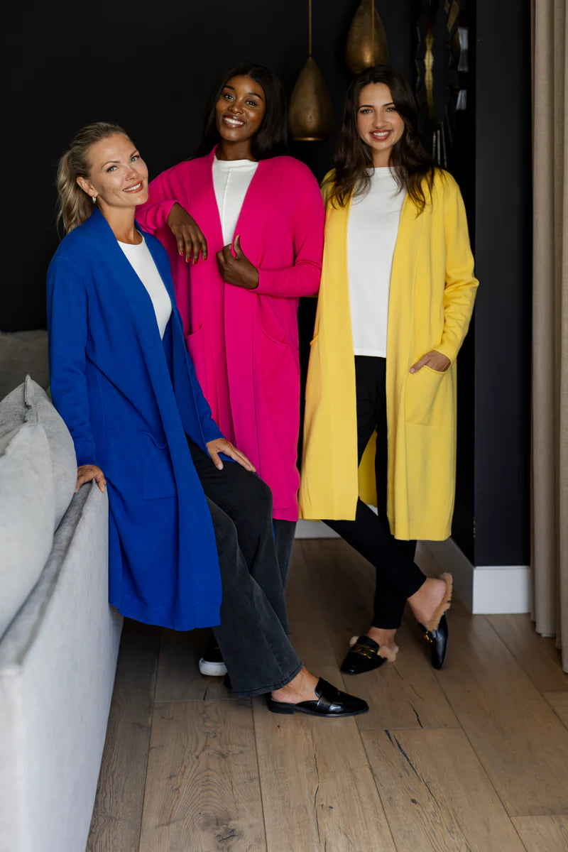 Alicante Stand & Roll Pocket Cardi in Pink