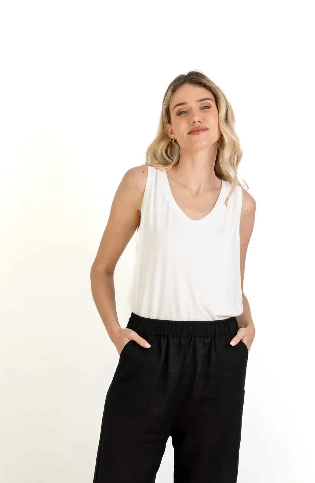 Ash Easy Fit Cami in White