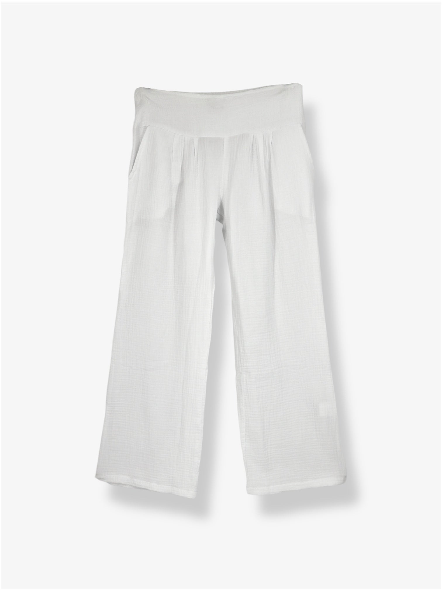 Belle Classic Cotton Pants in White