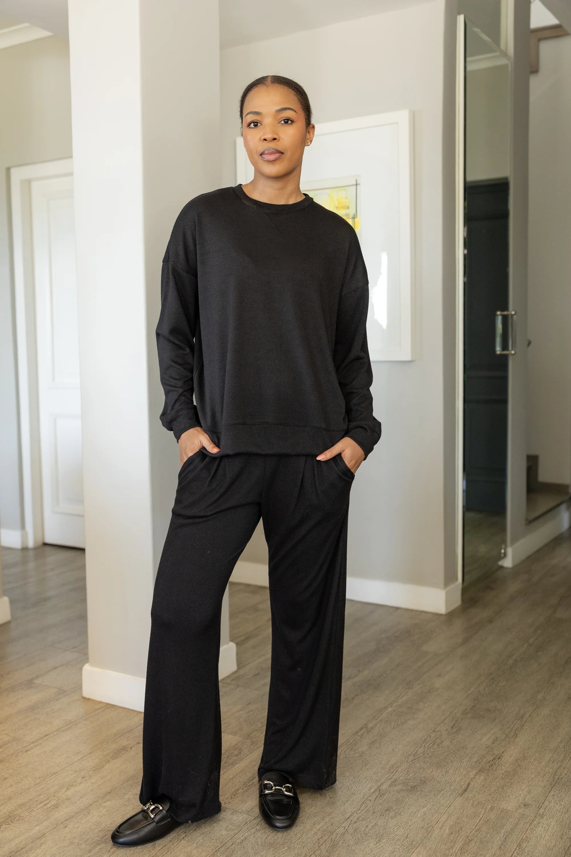 Julita Cuff Styled Top in Black