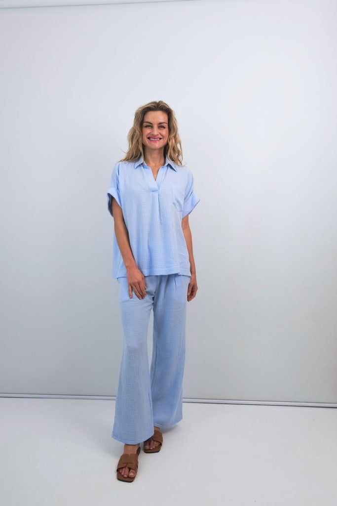 Mirra Cotton Relaxed Boyfriend Shirt