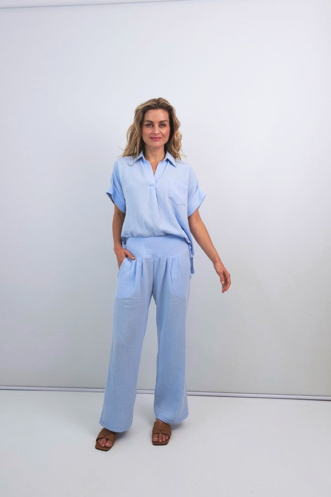 Mirra Cotton Relaxed Boyfriend Shirt