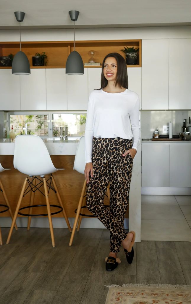 Roxanne Classic Pant in Animal Print