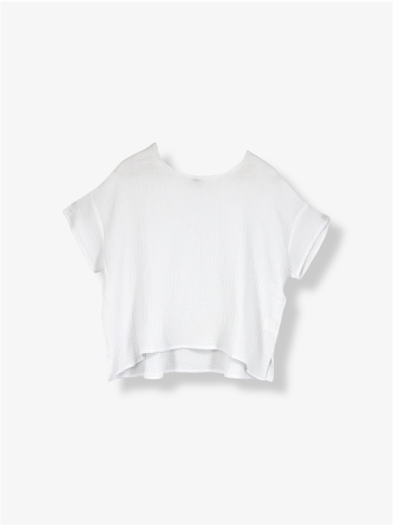 Steffi Cotton Box Top in White