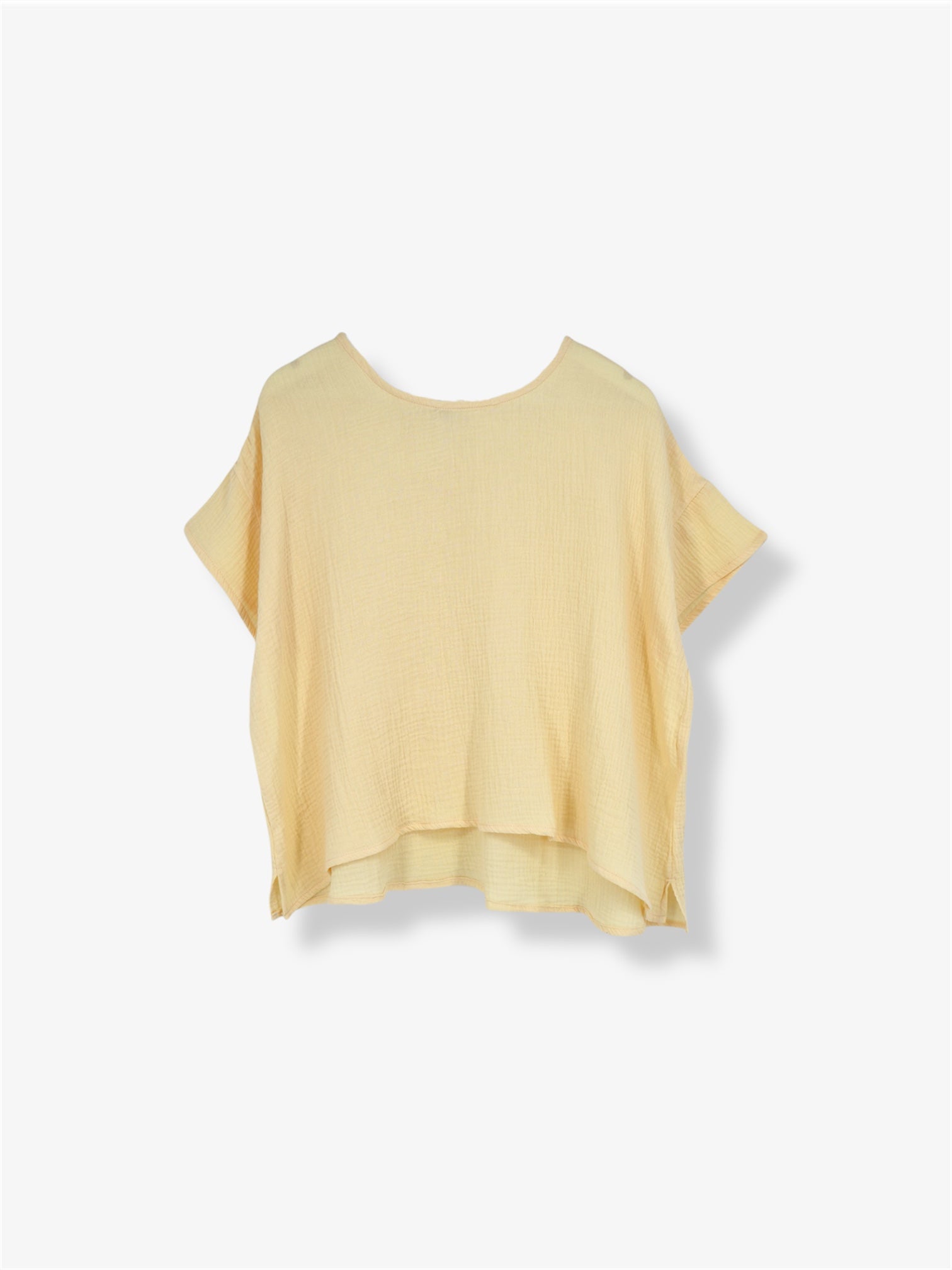 Steffi Cotton Box Top in Butter Yellow
