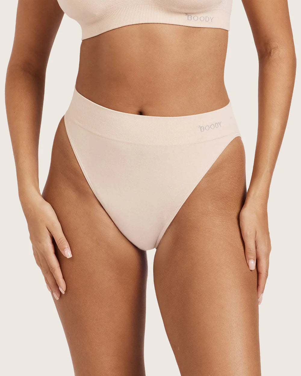 High Cut Full Briefs in Nude