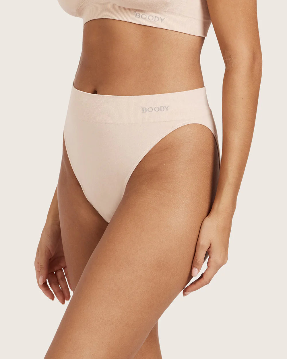 High Cut Full Briefs in Nude
