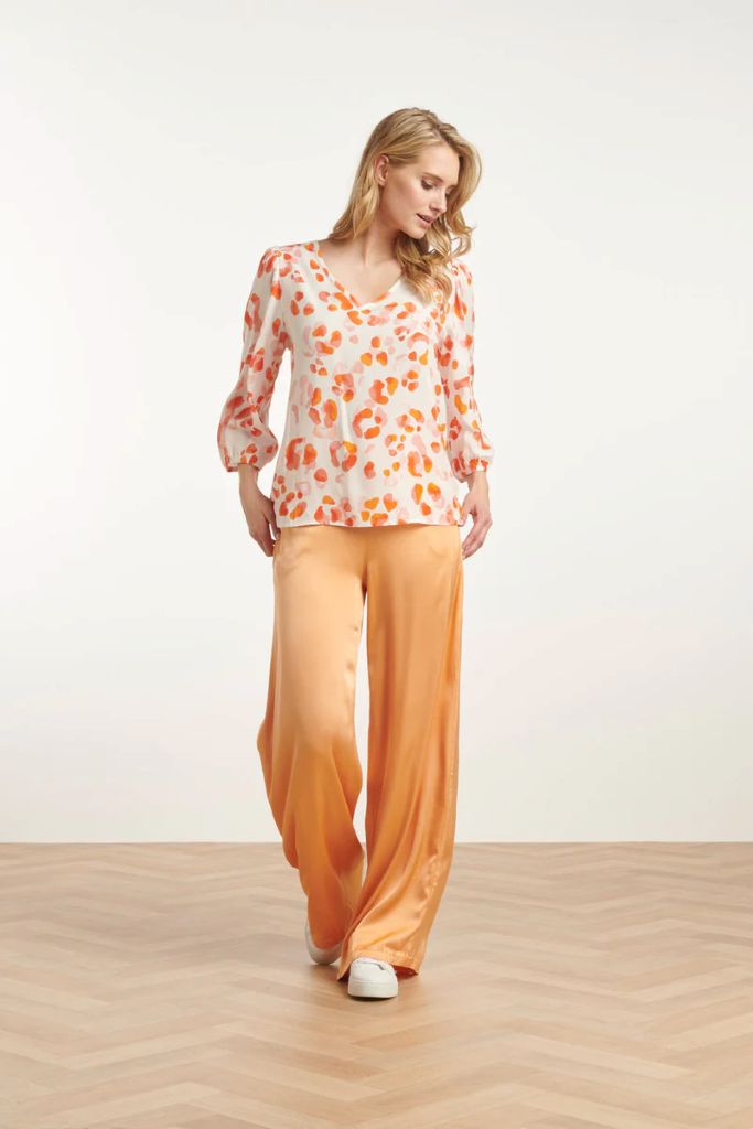 Animal Print Top in Orange