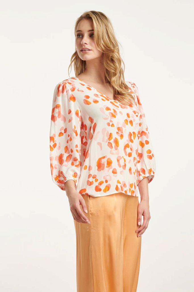 Animal Print Top in Orange