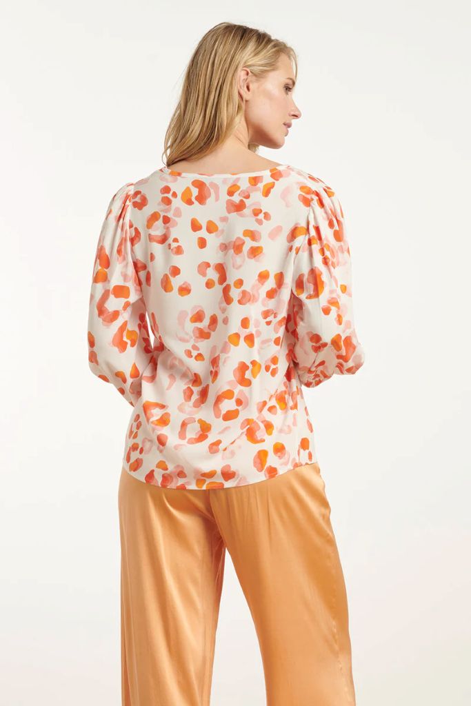 Animal Print Top in Orange