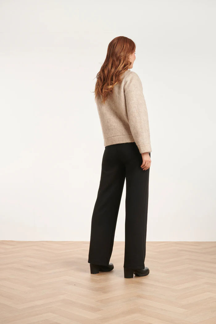 Wool Blend Short Coat in Sand