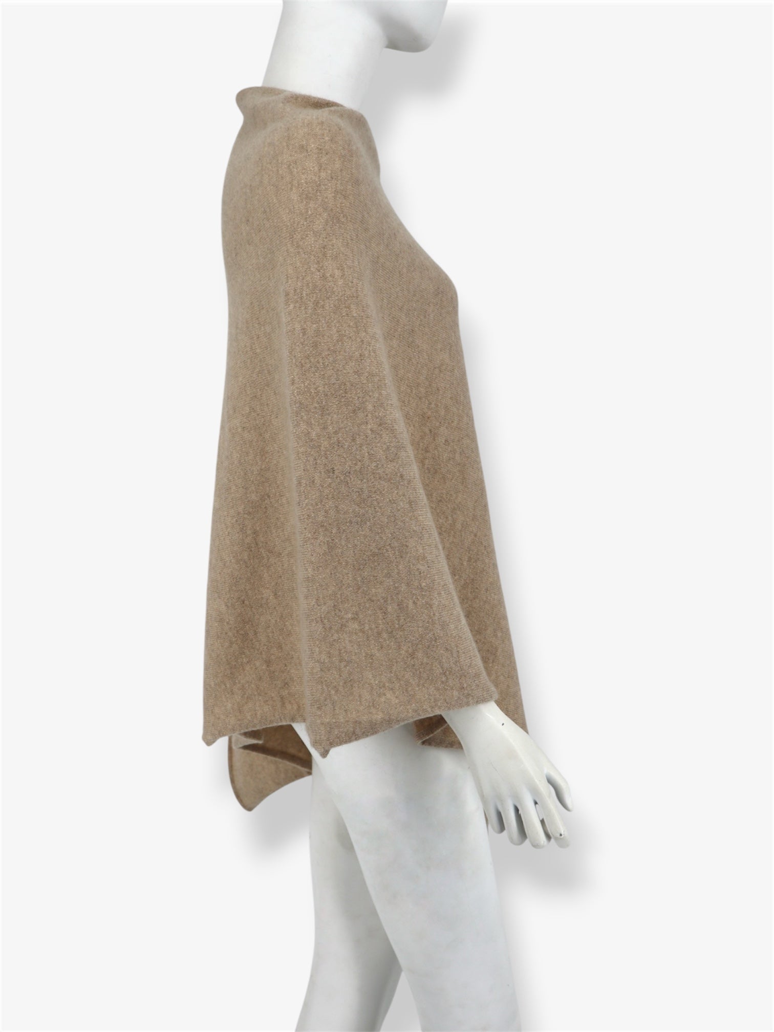 Cashmere Poncho in Eco Stone