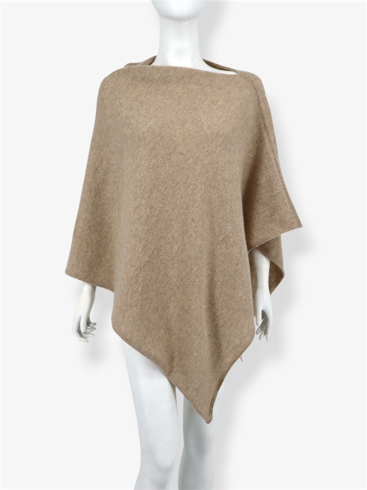 Cashmere Poncho in Eco Stone