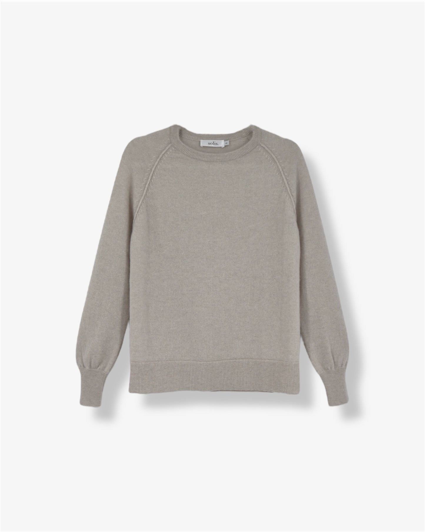 Pure Cashmere Raglan Sleeve Sweater in Albatross