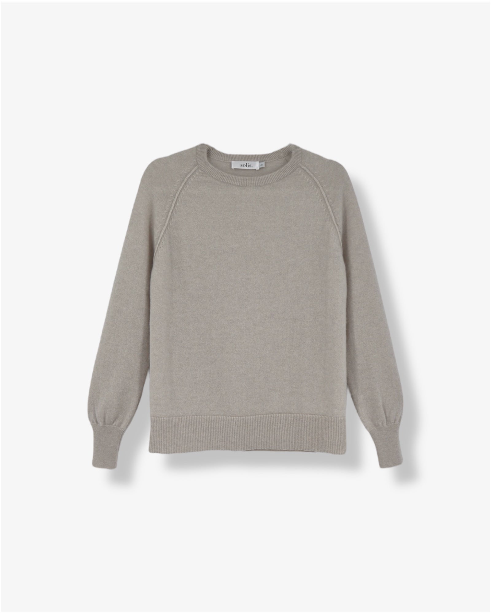 Pure Cashmere Raglan Sleeve Sweater in Albatross