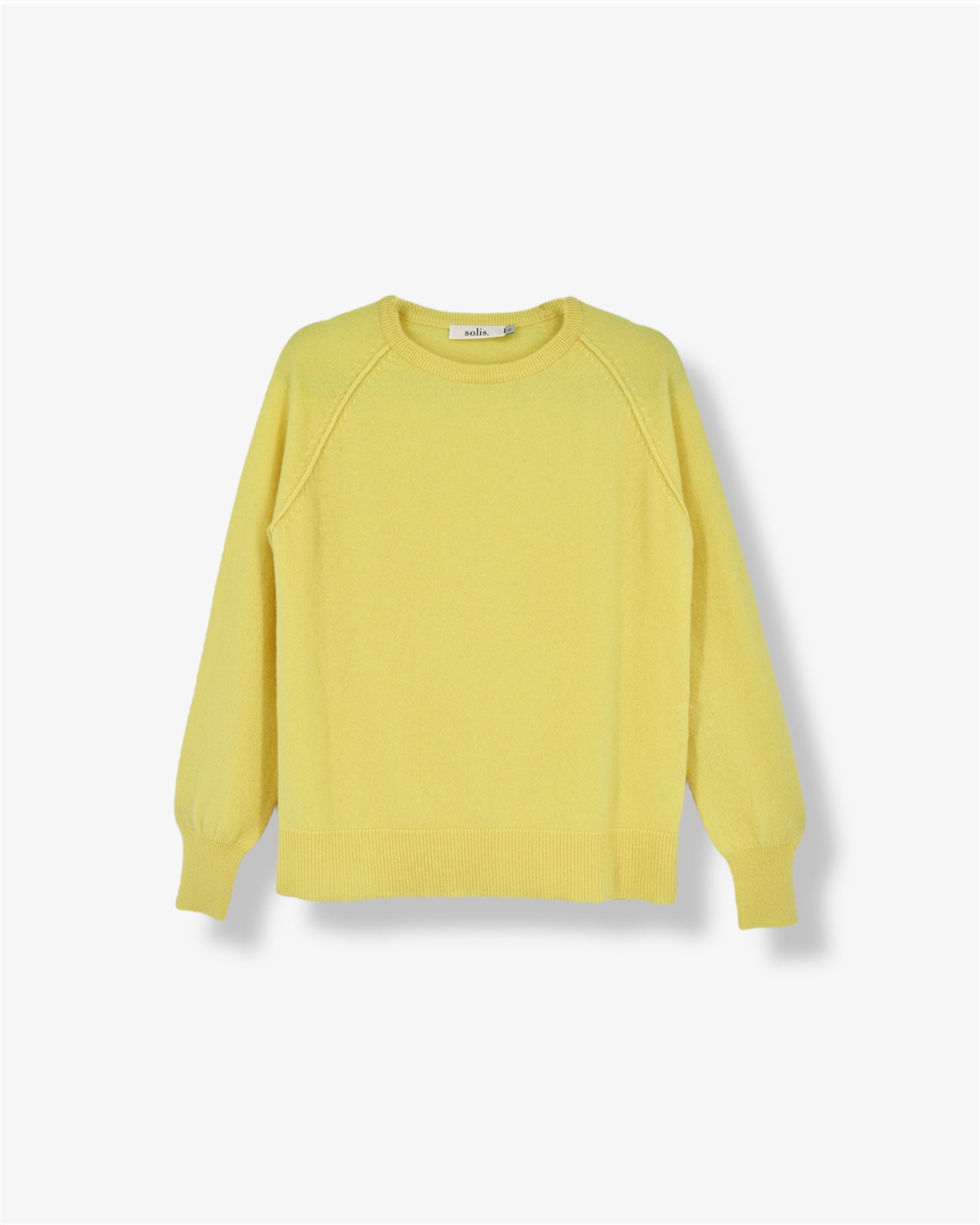 Pure Cashmere Raglan Sleeve Sweater in Butter