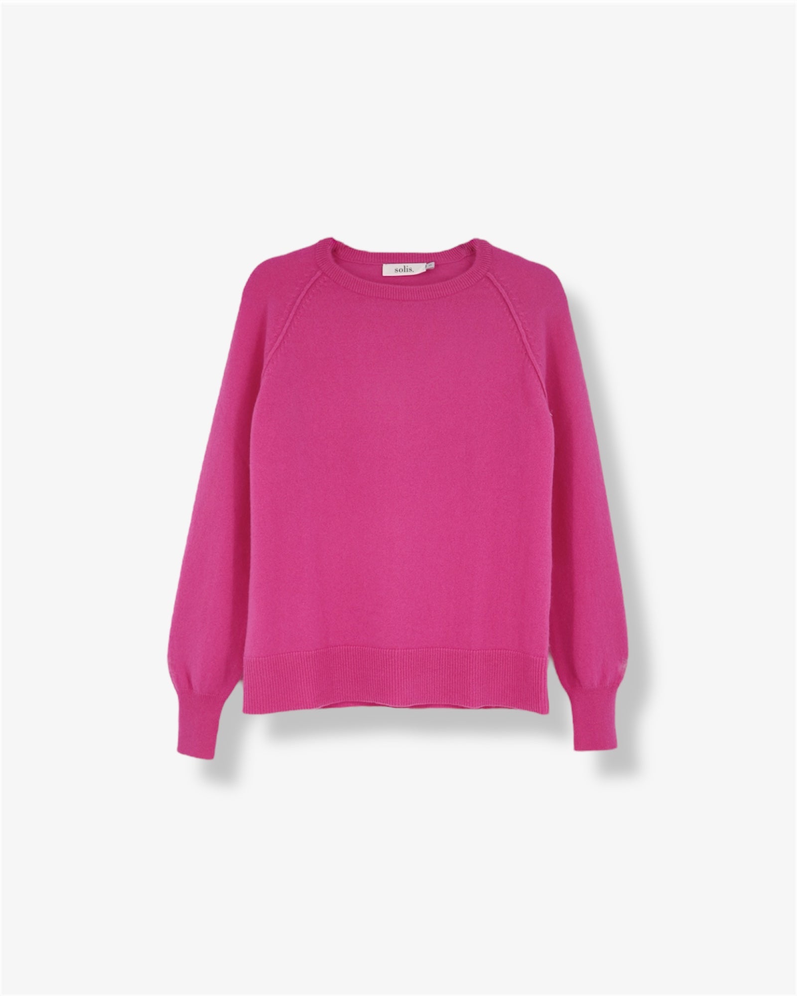 Pure Cashmere Raglan Sleeve Sweater in Cabaret