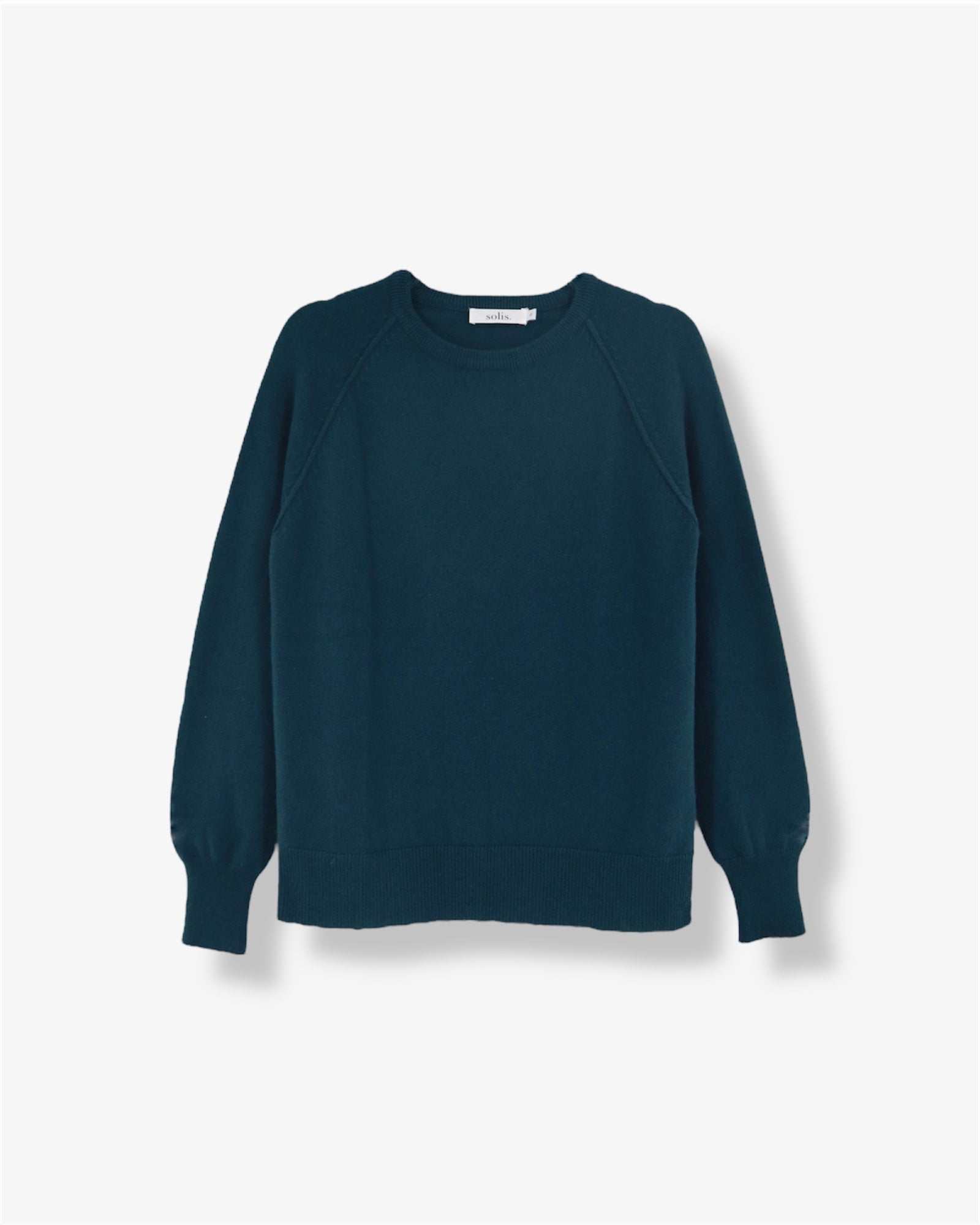Pure Cashmere Raglan Sleeve Sweater in Emerald