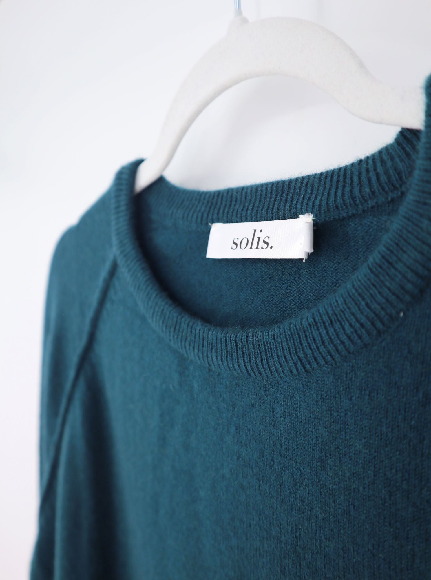 Pure Cashmere Raglan Sleeve Sweater in Emerald