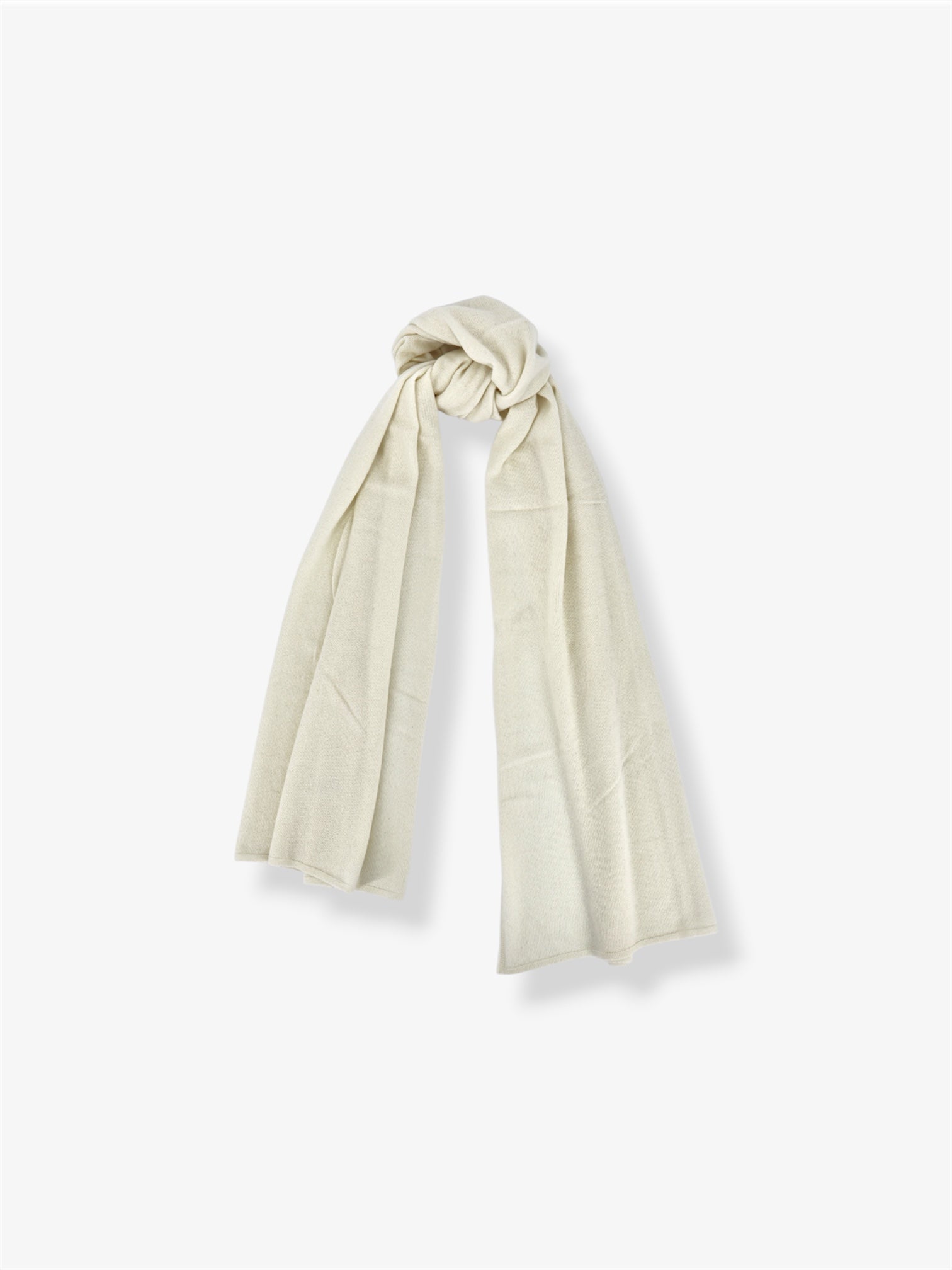 Pure Cashmere Oversized Wrap in Eco White