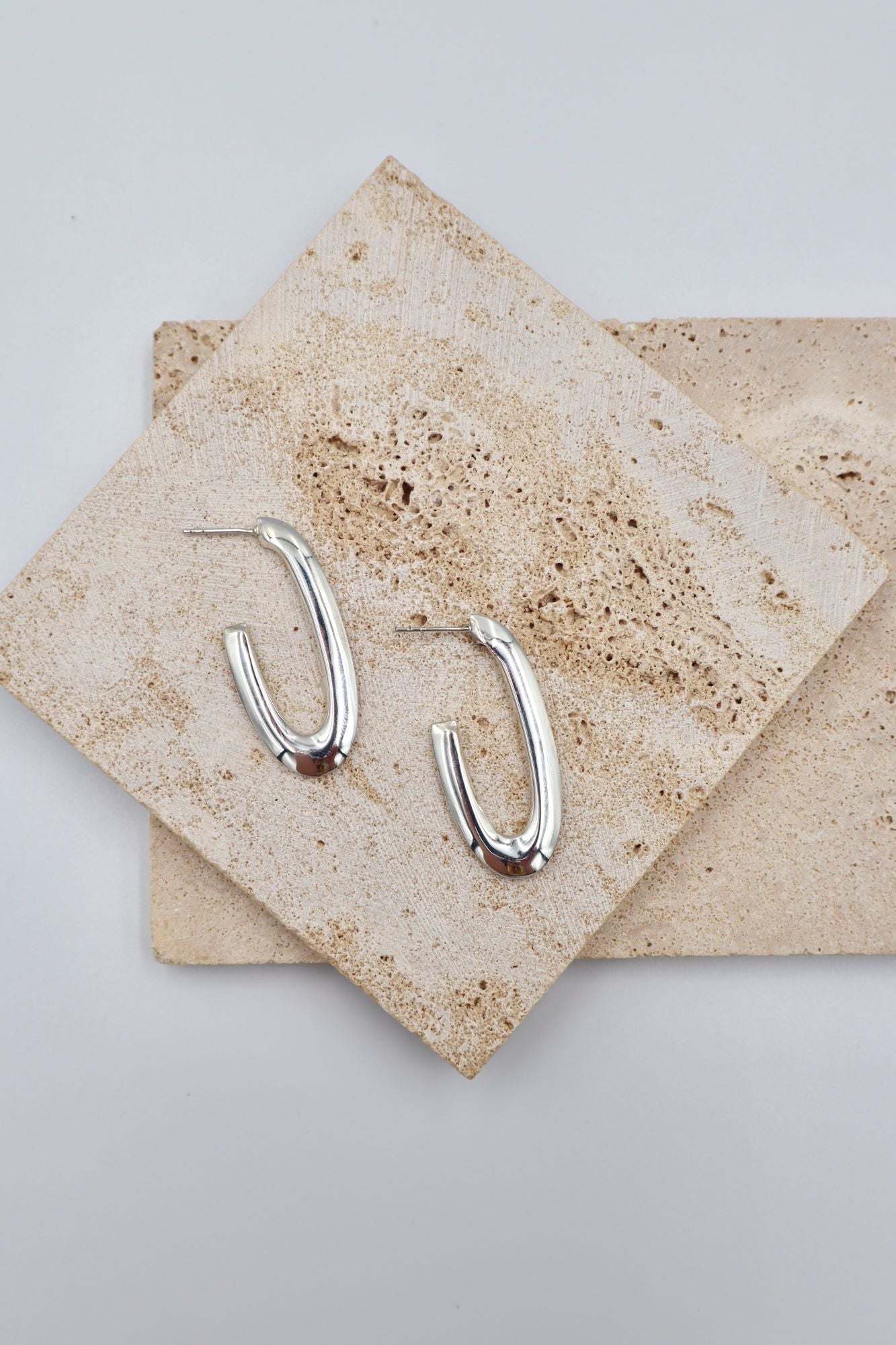 Sterling Silver Half Hoops