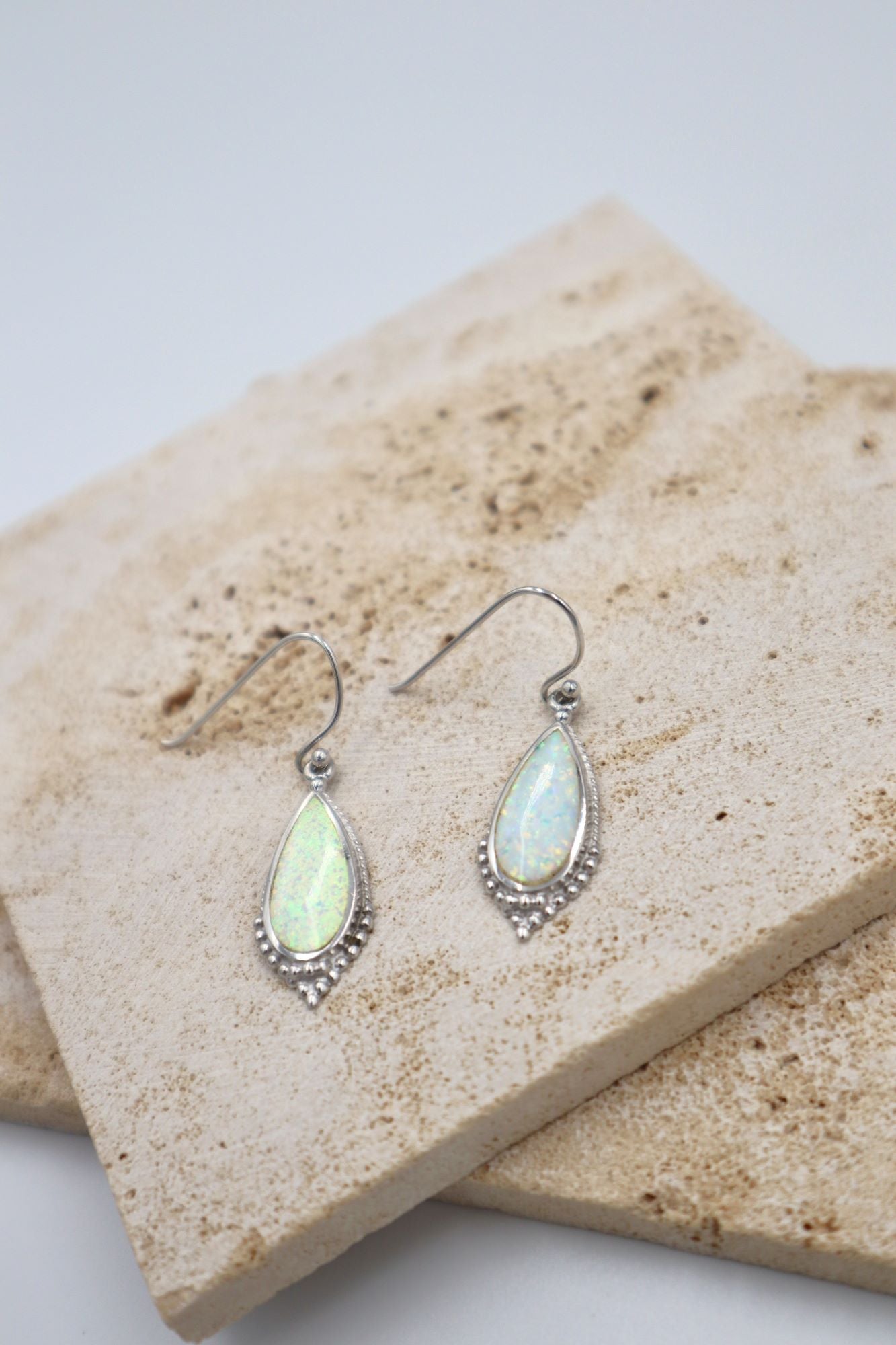 Sterling Silver Opaline Earrings