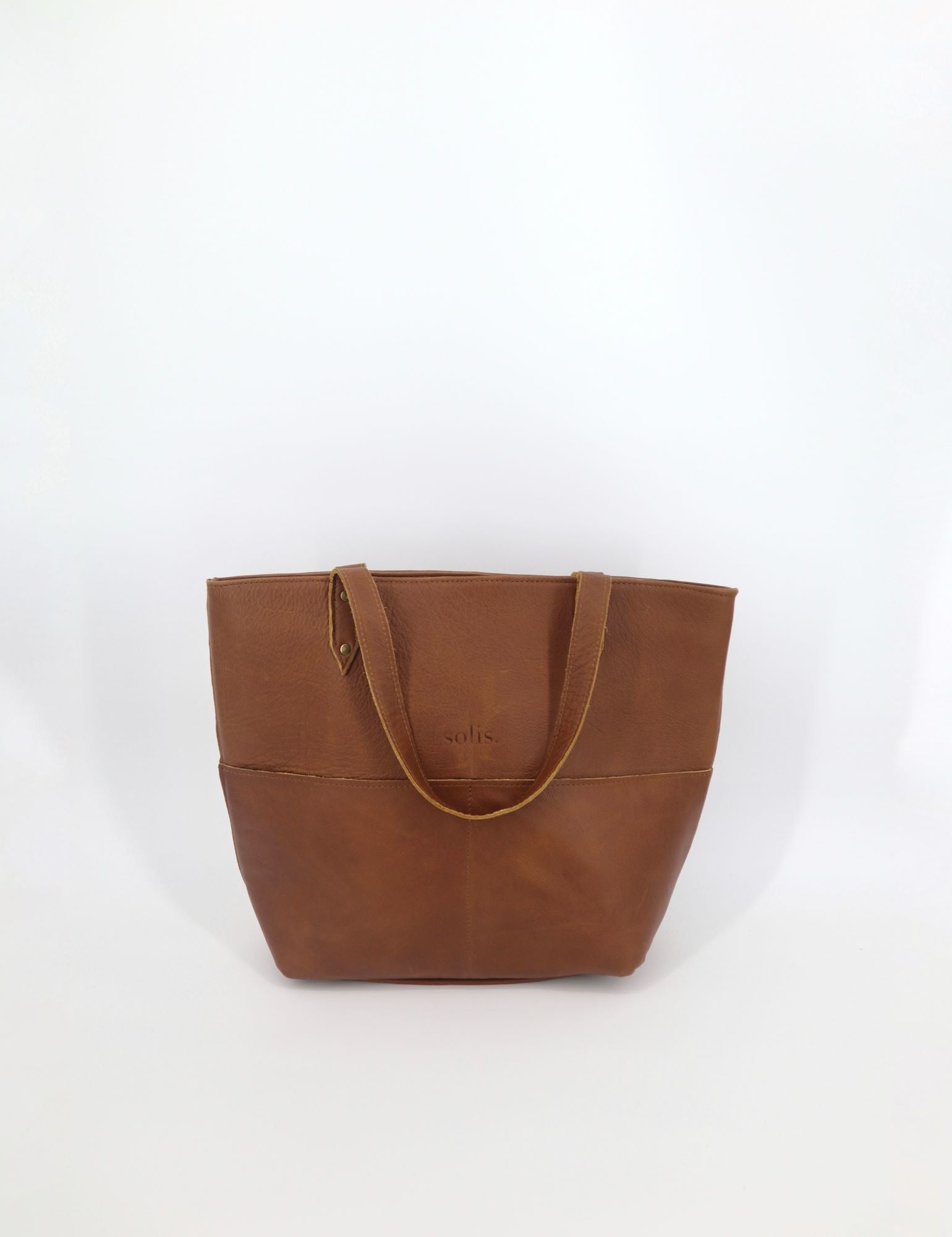 Abbey Genuine Leather Handbag in Pecan