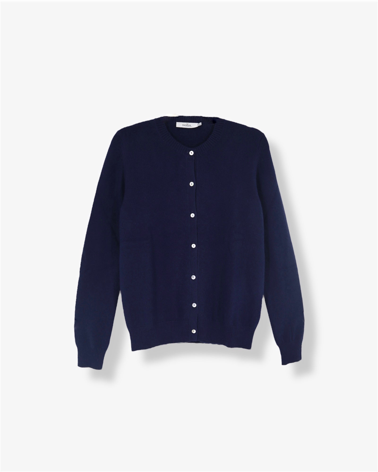 Pure Cashmere Classic Crew Cardigan in Cosmos