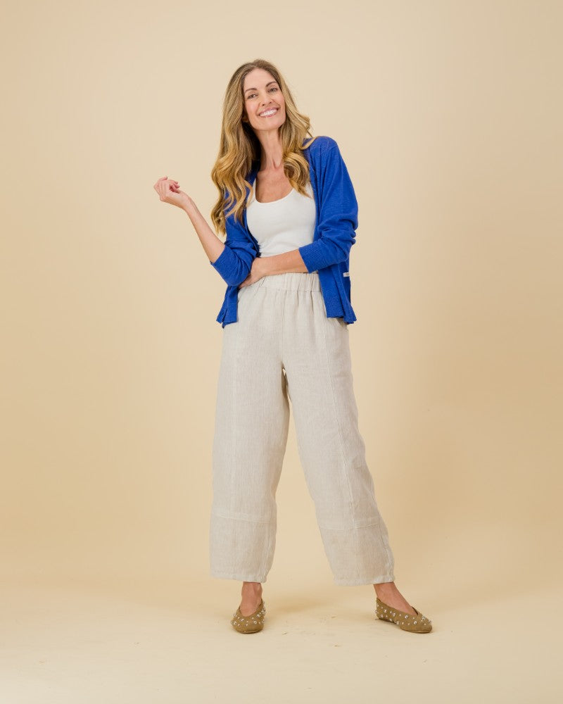 V-Neck Knit Cardi in Sapphire