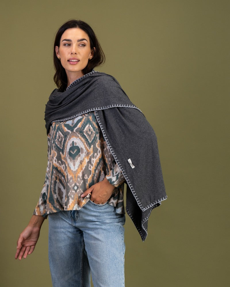 Round Neck Tunic in Geometric