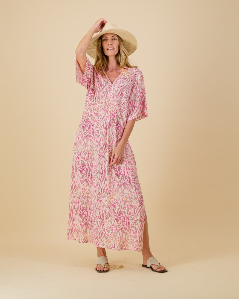 Printed Crossover Dress